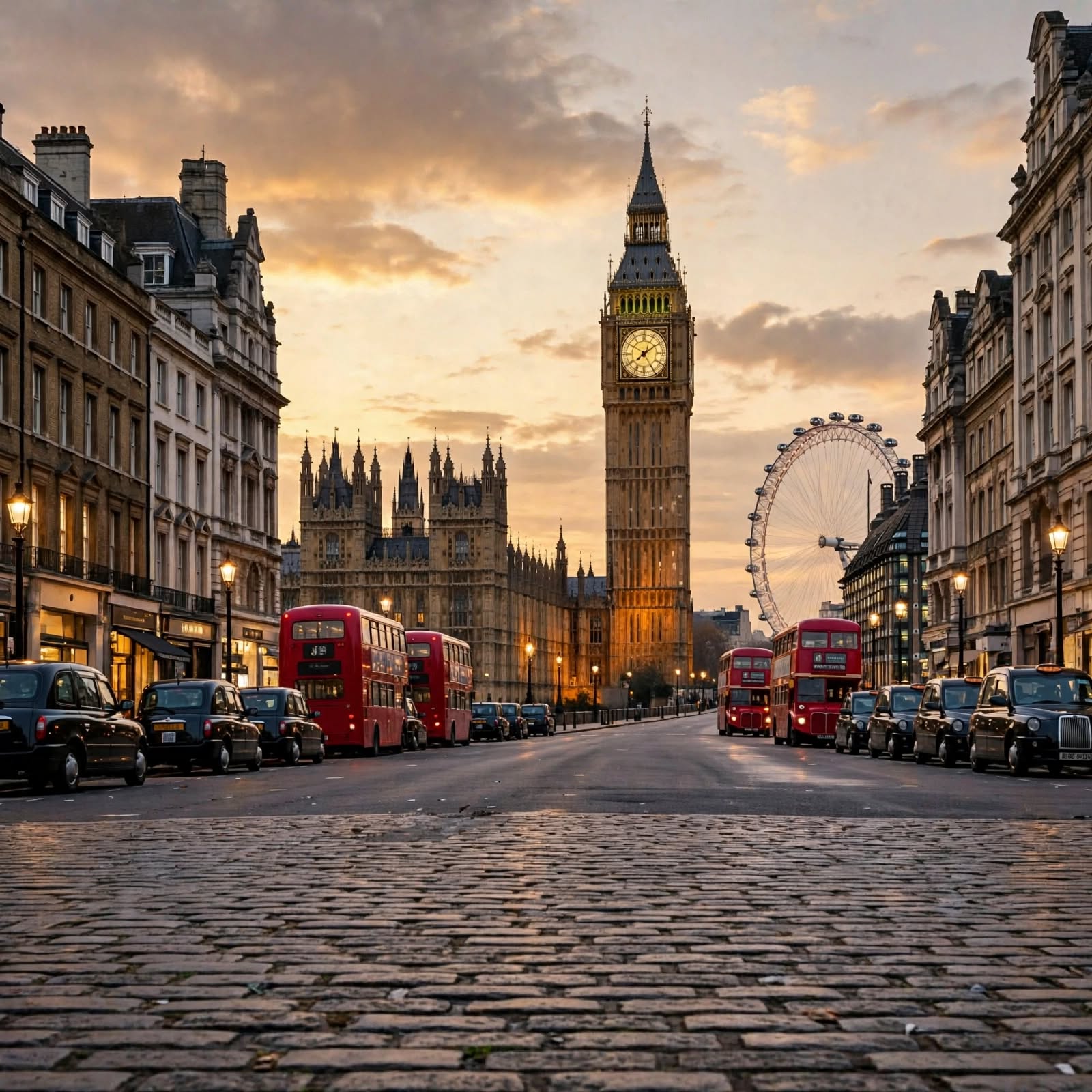 London background with Big Ben and Westminster, one of ChangingRoom Agency's new international custom backgrounds